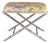 Lauderdale Nickel Bamboo Leg Bench, Imperial Summer For Sale