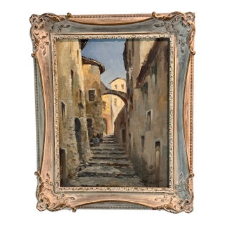 French Impressionist Oil Painting of Le Sud Ouest Village For Sale