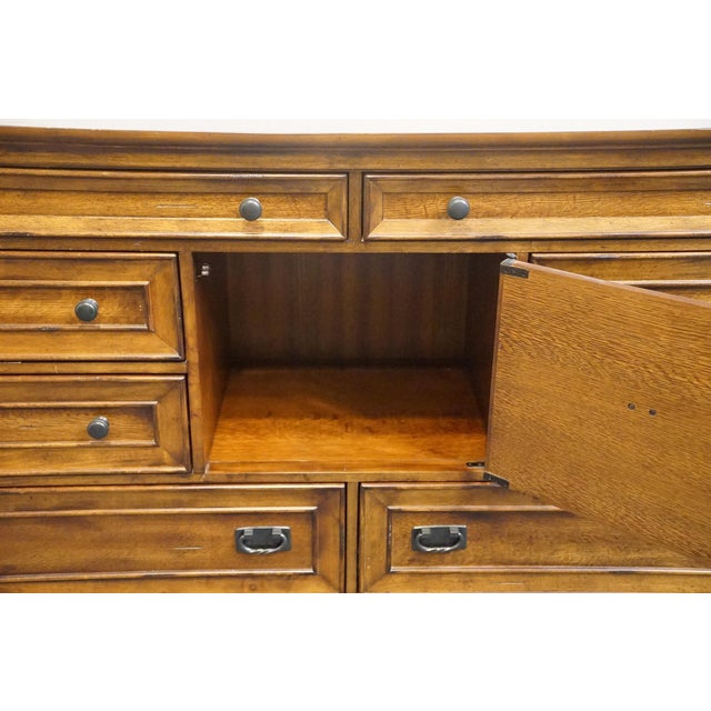 Aspenhome White Oak Contemporary Modern Spanish Revival 68" Triple Door Dresser For Sale In Kansas City - Image 6 of 14