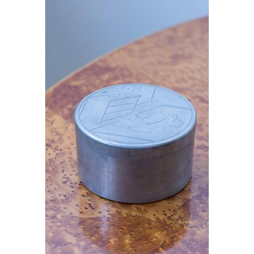 Small lidded box originally intended for cufflinks. Designed by sylvia stave and produced by c. G. Hallberg in 1934. Made...
