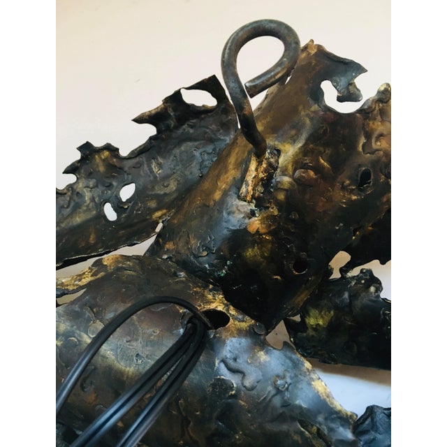 1970s 1970s Brutalist Wall/ Light Sconce For Sale - Image 5 of 6