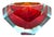 Murano Glass Sommerso Diamond-Shaped Ashtray, 1960s For Sale - Image 11 of 11