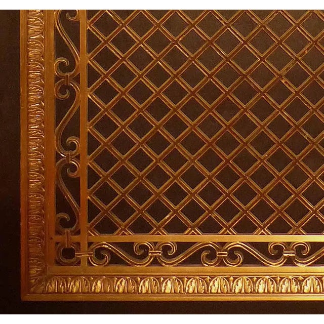 Traditional Bronze Grille - Diamond Lattice For Sale - Image 3 of 5