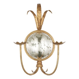 Chapman & Myers for Visual Comfort Signature Gramercy Large Double Sconce in Gilded Iron For Sale