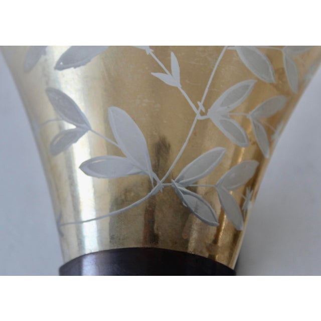 Late 20th Century Mauri Almari Style Champagne Glass Bronze Finish Tea Candle Wall Sconces-a Pair For Sale In Miami - Image 6 of 15