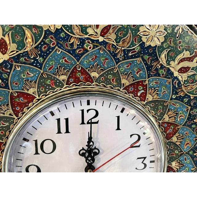 Handmade Colorful Copper Clock For Sale - Image 5 of 10