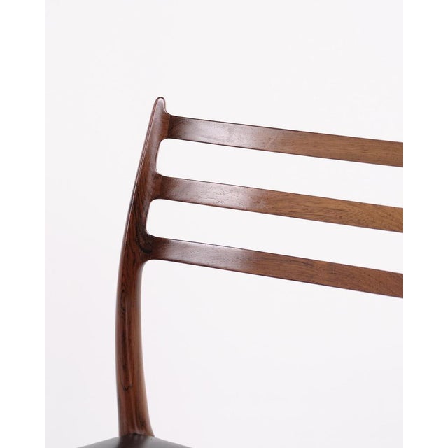 1950s Model 78 Dining Chairs in Rosewood by N.O. Møller from J.L. Møllers, 1950s, Set of 6 For Sale - Image 5 of 12