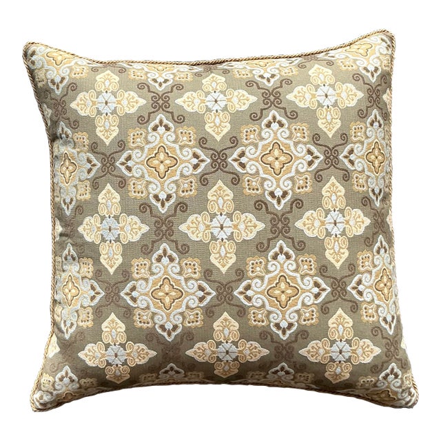 Vintage Boho Jacquard Throw Pillow For Sale