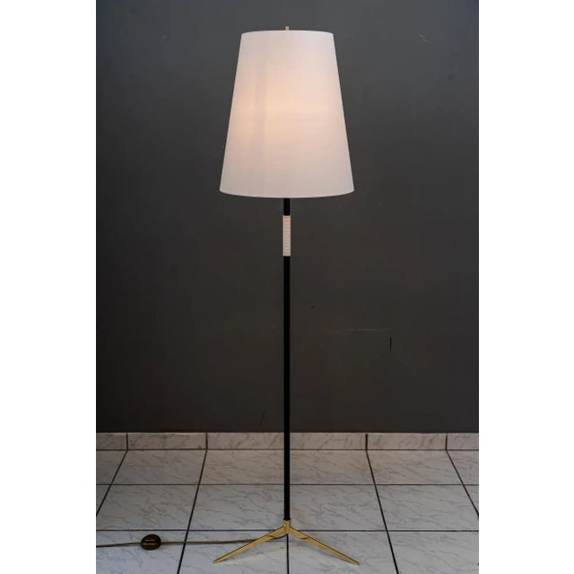 Mid-Century Modern Floor Lamps with Fabric Shades by J. T. Kalmar, 1950s, Set of 2 For Sale - Image 3 of 11