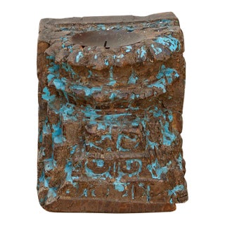 Antique Jodhpur Blue Corbel Candle Holder For Sale