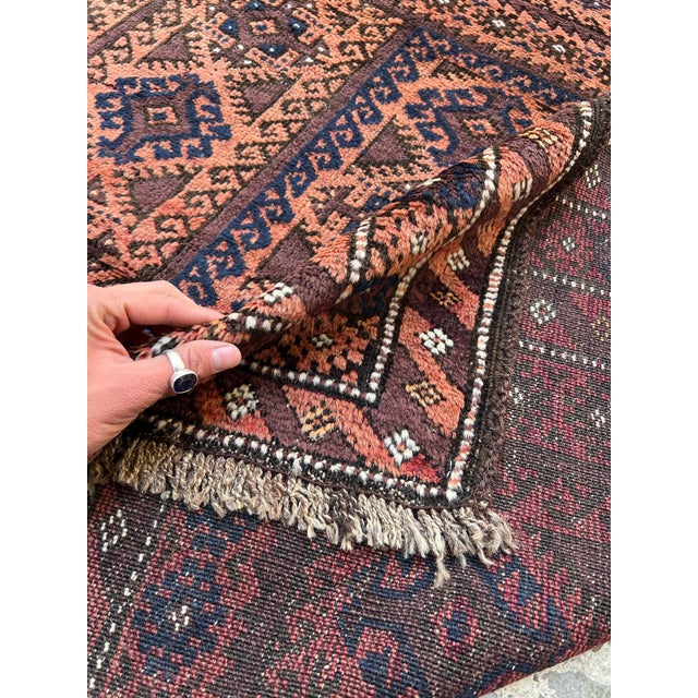 Antique Turkmen Yaqub Khani Hand-Knotted Wool Area Rug - 4'2" X 6'10" For Sale - Image 12 of 12