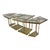 Smoked Glass Brass Puzzle Dining Table After Gabriella Crespi, Italy, 1970's For Sale