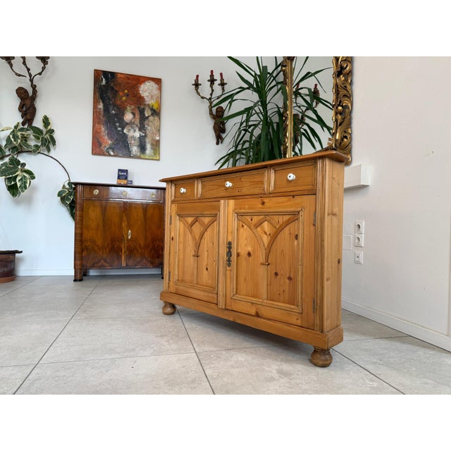 Rustic Corner Sideboard in Softwood For Sale - Image 11 of 11