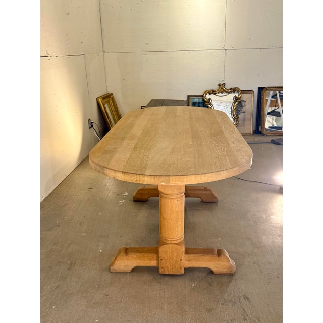 Vintage French Racetrack Oval Dining Table For Sale - Image 4 of 12