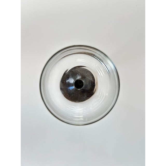 1980s Vintage Black Stem Wine Glasses-Set of Six-Made in France For Sale - Image 5 of 9