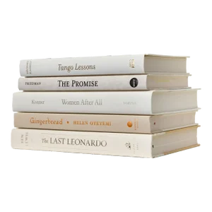 Decorative Books - Beach Book Stack - 5 Beige Books