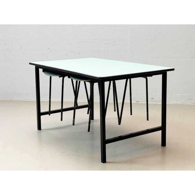 Kelko Table and Lacquered Stools, Switzerland, 1970s, Set of 5 For Sale - Image 14 of 18