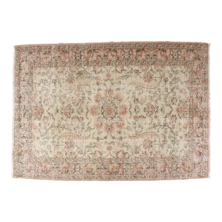 Turkish Anatolia Vintage Floral Rug For Sale