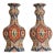 Delft Vases Polychrome Knob Vases Vintage Delftware Ceramic a Pair For Sale