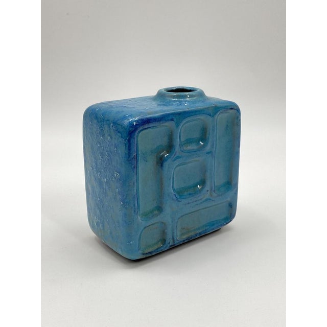 * a vase * square vase with organic-geometric relief * A classic of the German Mid Century Design * Manufacturer: Strehla...