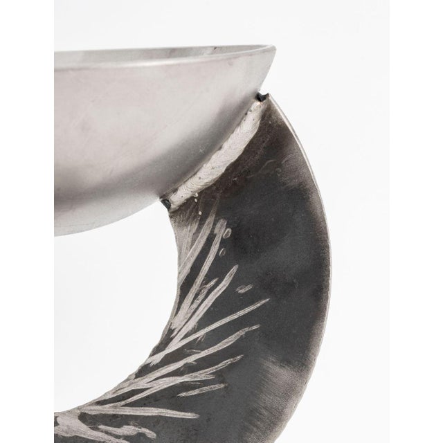 Ann Sperry (American, 1950-2008) Postmodern Welded Steel Sculptural Tazza, 2000, signed and dated to underside. 7.75" H x...
