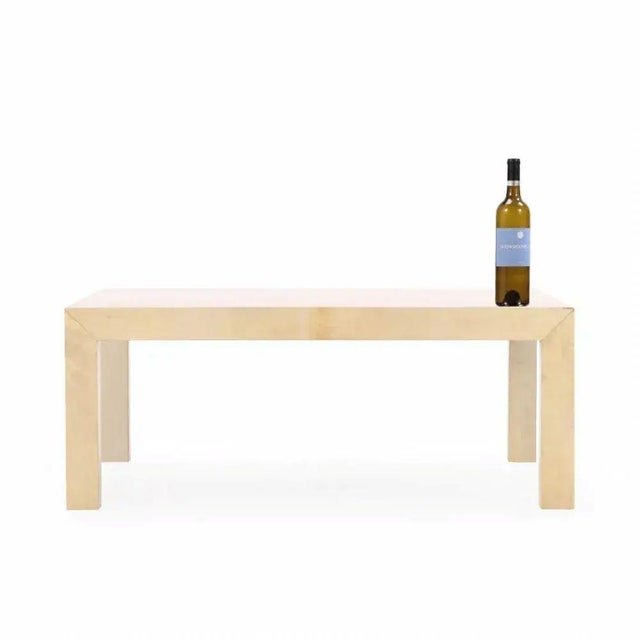 Samuel Marx A Large Parchment Covered Coffee or End Table in the Manner of Samuel Marx. For Sale - Image 4 of 5