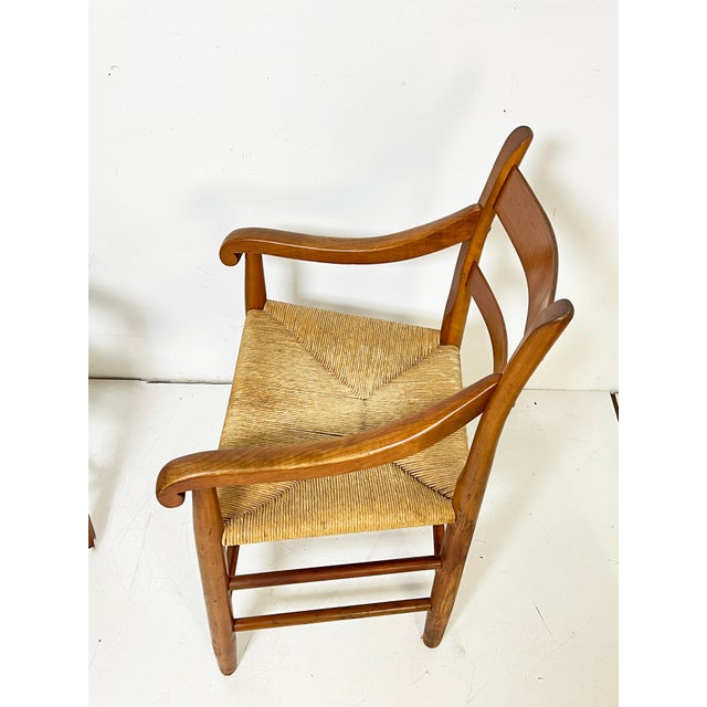 C. 1970s Charles Webb Modernist Farm Chairs in Cherry, - A Pair For Sale - Image 10 of 11