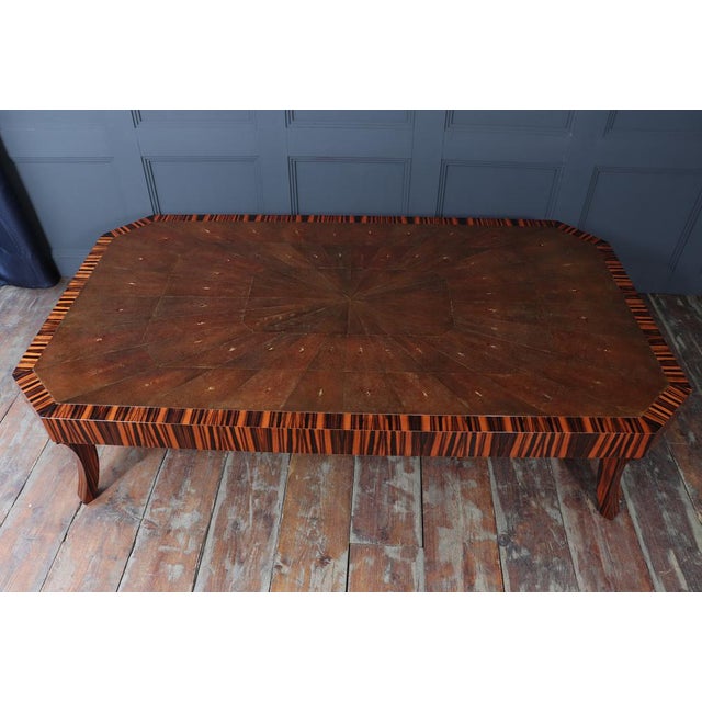 Vintage Low Table in Macassar and Shargreen by Garrison Rousseau, 1980 For Sale - Image 14 of 16