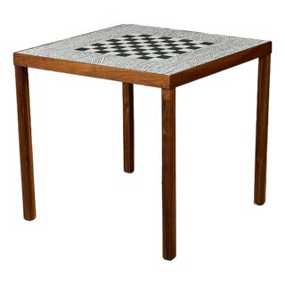 Ceramic Tile Chess Table in the Style of Gordon & Jane Martz For Sale
