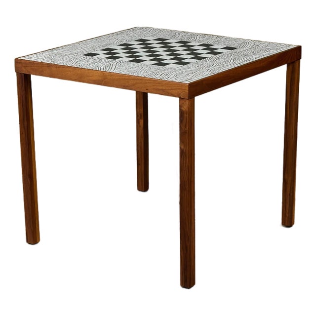 Ceramic Tile Chess Table in the Style of Gordon & Jane Martz For Sale