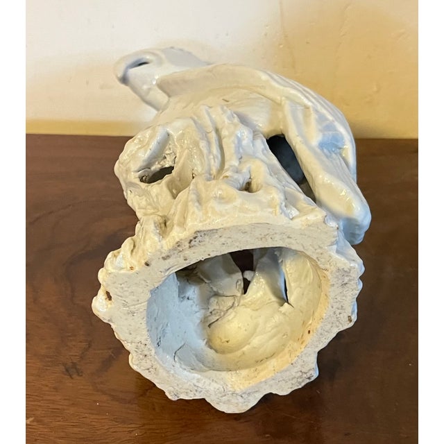 Antique 18th Century Chinese Blanc De Chine White Porcelain Parrot For Sale - Image 18 of 18