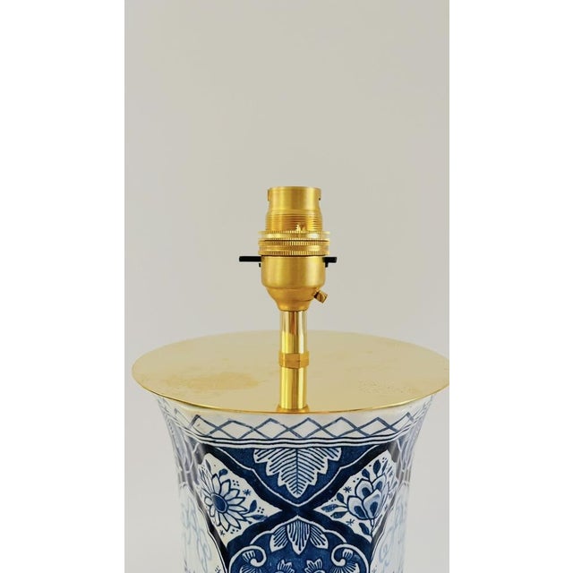 1930s Antique Pillar Lamps from Royal Delft, 1930, Set of 2 For Sale - Image 5 of 8