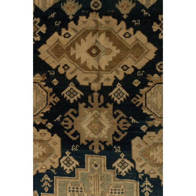 Antique Circa 1920 Blue Malayer Hand Knotted Rug 2'8 X 6'10 For Sale - Image 9 of 12