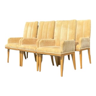 Vintage Mid-Century Modern Rom Weber Chevron Dining Chairs - Set of 6 For Sale