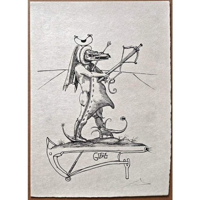 Salvador Dali, Louis de Brézé from Les Songes Drôlatiques de Pantagruel, Original Large Lithograph, 1973 For Sale - Image 10 of 10