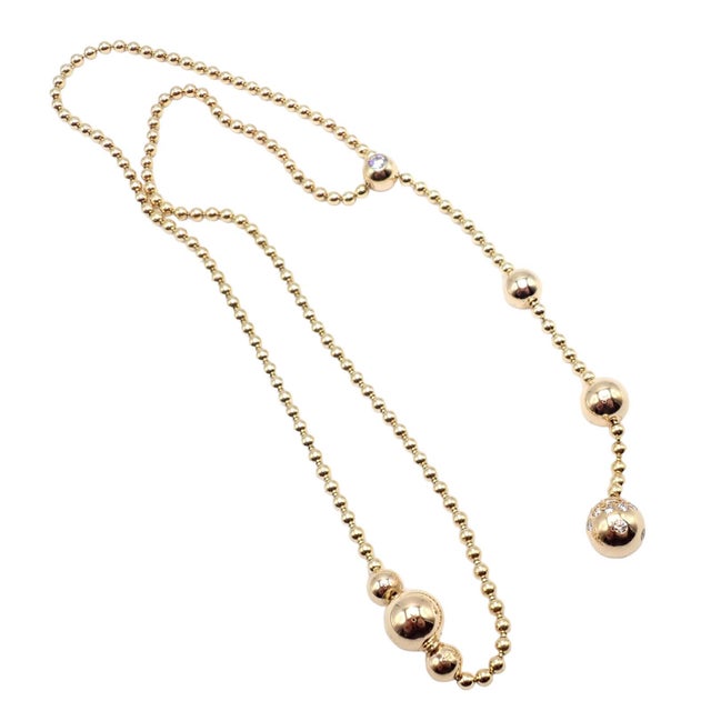 2000 - 2009 Cartier Draperie de Decollate 18k Yellow Gold Diamond Necklace For Sale - Image 5 of 9