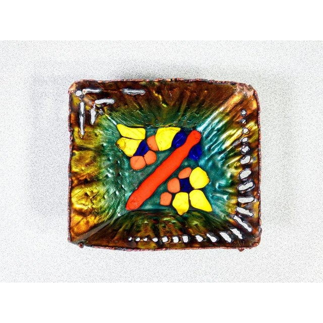 Enamelled Copper Saucers from Laurana Studio, Set of 3 For Sale - Image 3 of 11