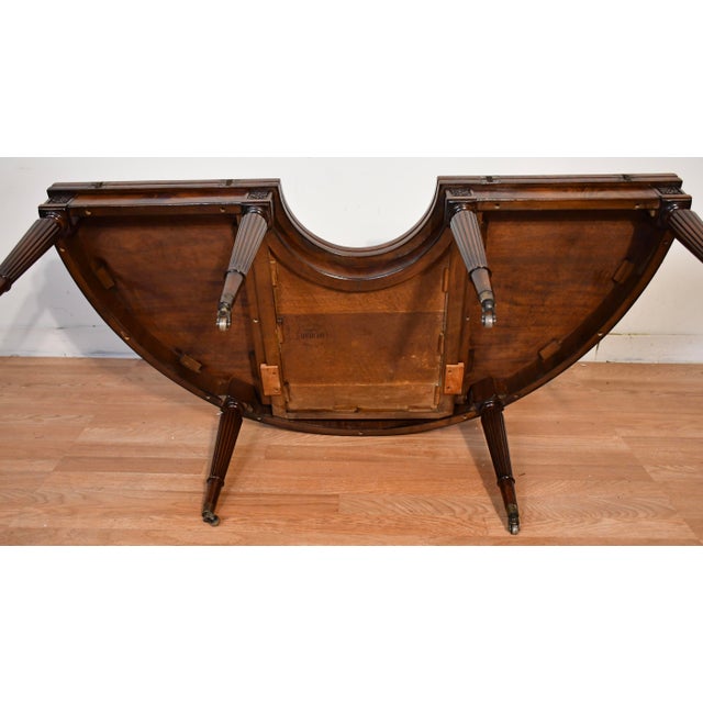 1930s Weiman English Regency Mahogany & Leather Top , Flip-Top Coffee Table For Sale - Image 17 of 18