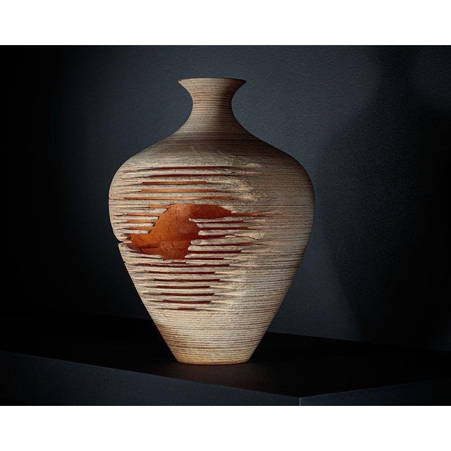Early 21st Century Marc Fish, Contemporary, Ash, Rose Gold Leaf, Three Triptych Vessels, Uk, 21st C For Sale - Image 5 of 12
