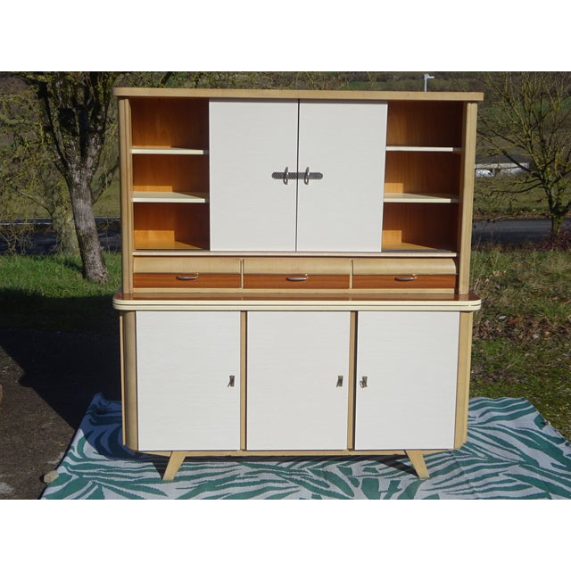 Large Vintage Sideboard in Wood and Formica from Weiler, 1960s For Sale - Image 9 of 18