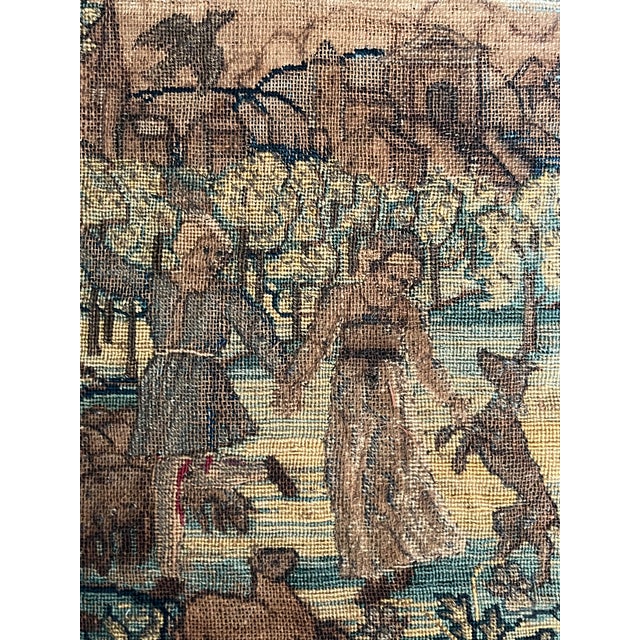 Pair 18th Century Framed French Verdure Tapestry Panels For Sale - Image 14 of 17