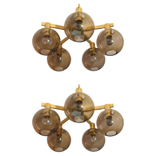 Brass Ceiling Light from Hans-Agne Jakobsson, 1960s For Sale