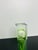20th Century Green Uranium Art Glass Vase with Hand-Engraved Floral Décor from Moser Karlsbad, Czechoslovakia For Sale - Image 9 of 11