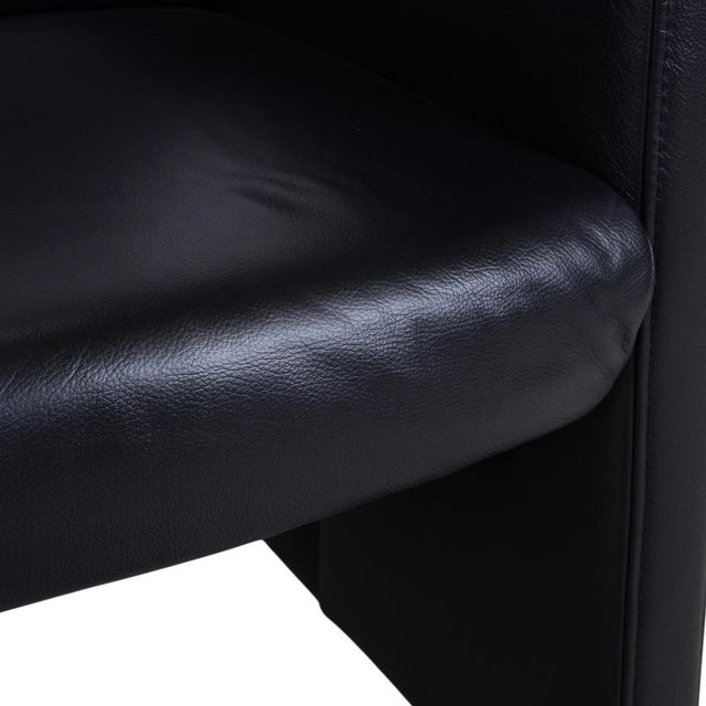 Animal Skin Himolla Chair in Black Leather For Sale - Image 7 of 15