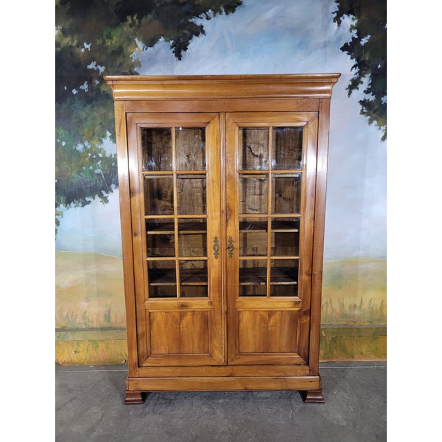 Louis Philippe Cherrywood Display Bookcase For Sale - Image 13 of 13