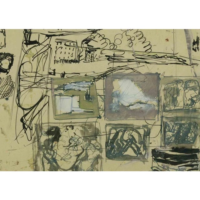 Mario Sironi, Composition, Original Mixed Media, Mid-20th Century For Sale - Image 4 of 4