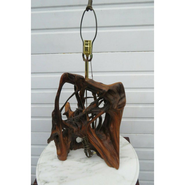 Mid Century Modern Natural Driftwood Tree Root Table Lamp Chairish