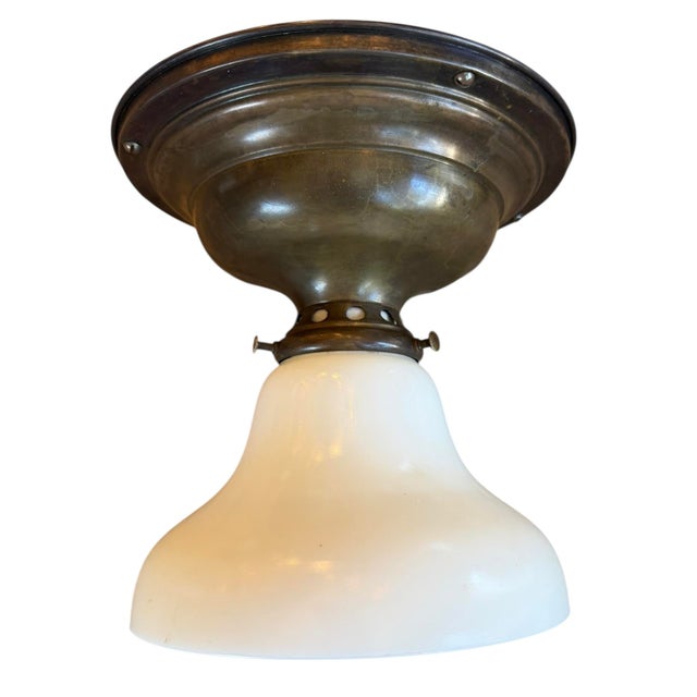 Such a great light for any room of the house. Original great patina and in mint condition.
