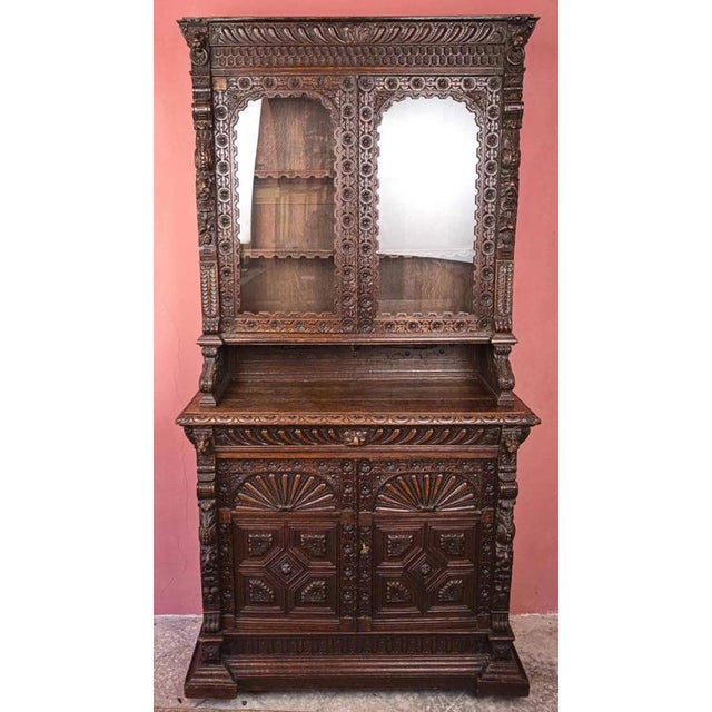 Neo-Renaissance Cabinet in Oak For Sale - Image 9 of 9