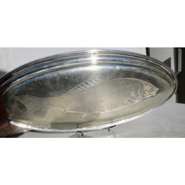 Fish Server Silver Plate Circa 1900 Marked W. .M. . F. N. For Sale - Image 9 of 10